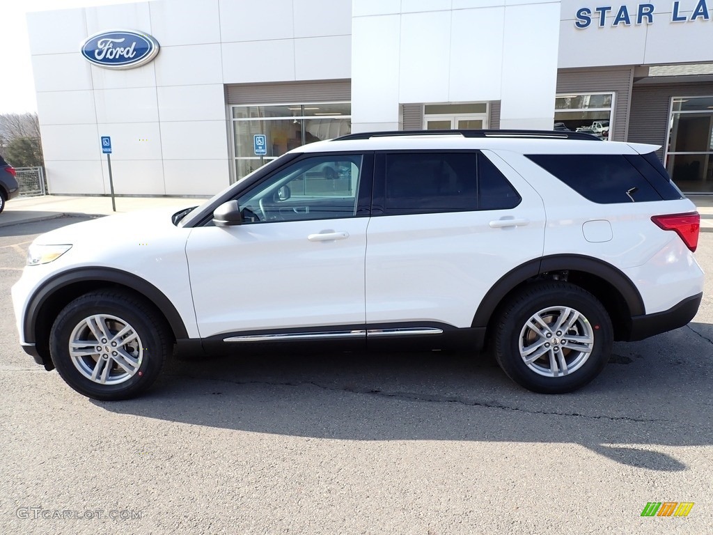 2021 Explorer XLT 4WD - Oxford White / Ebony photo #2