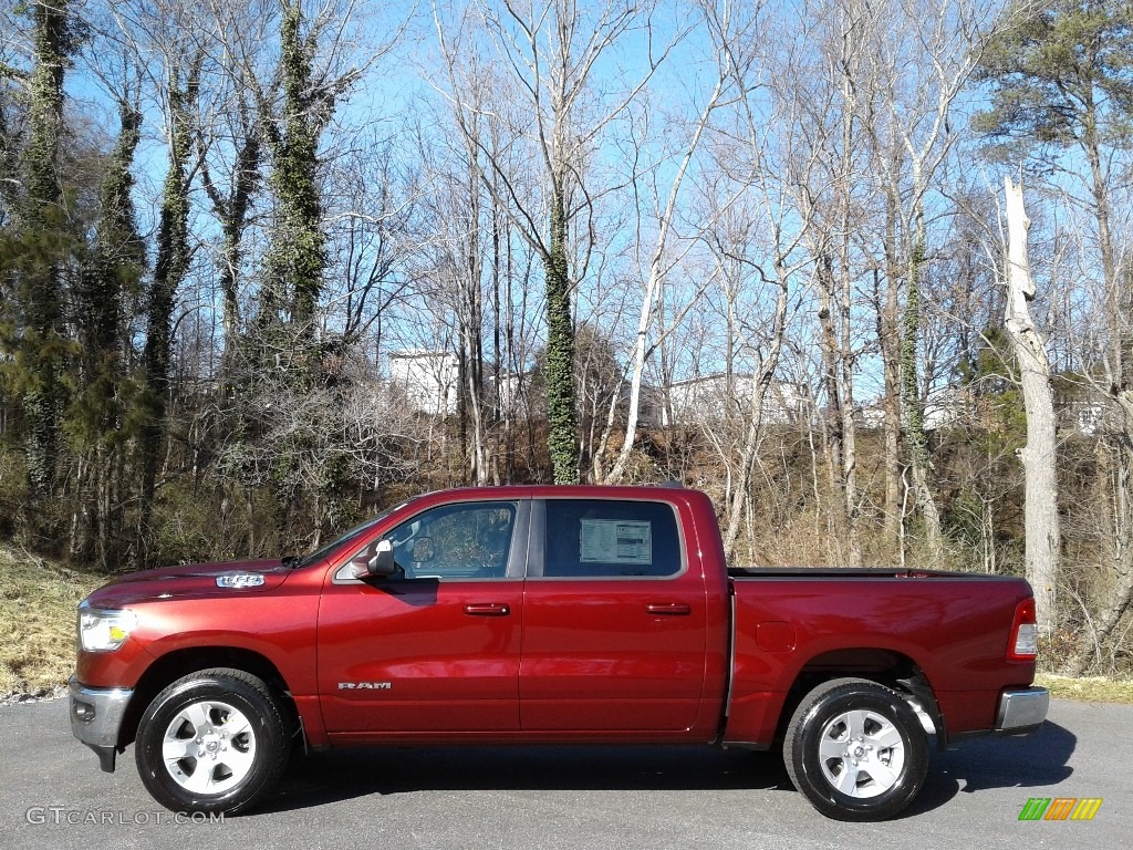 2021 1500 Big Horn Crew Cab 4x4 - Delmonico Red Pearl / Black photo #1