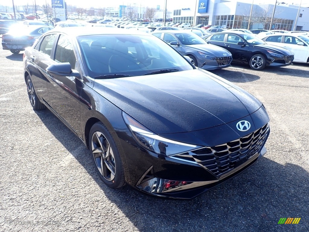 2021 Elantra Limited - Phantom Black / Black photo #3