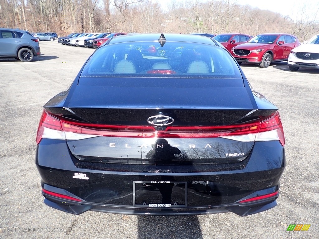 2021 Elantra Limited - Phantom Black / Black photo #7