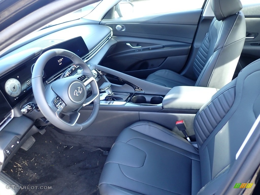2021 Elantra Limited - Phantom Black / Black photo #10