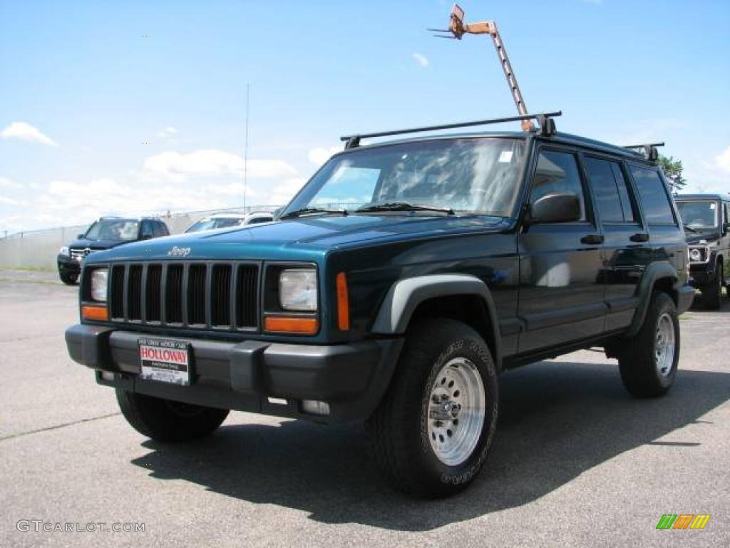 1997 Cherokee 4x4 - Emerald Green Pearlcoat / Grey photo #1
