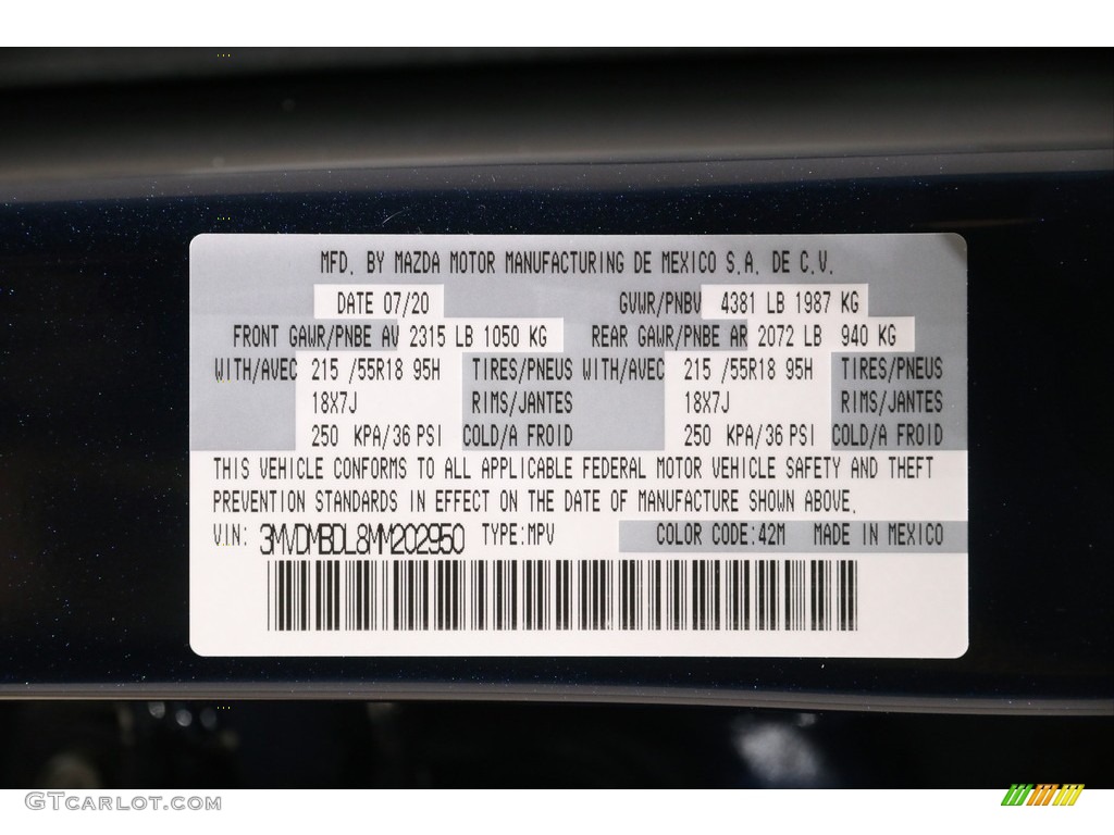 2021 CX-30 Premium AWD - Deep Crystal Blue Mica / Black photo #20