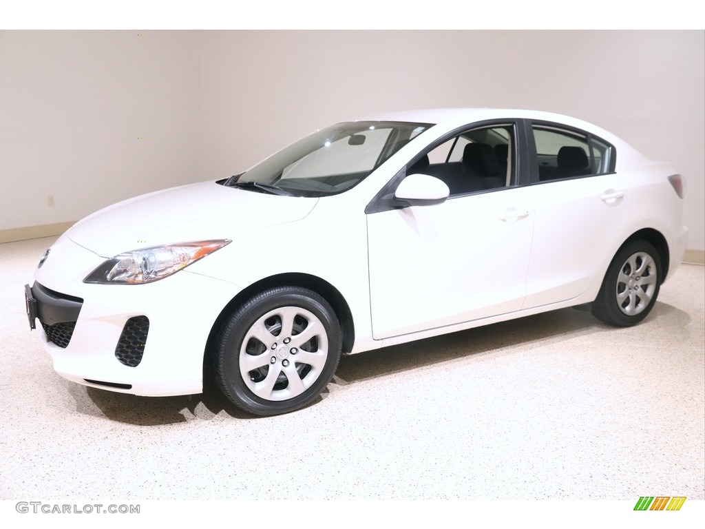 2013 MAZDA3 i Sport 4 Door - Crystal White Pearl Mica / Black photo #3