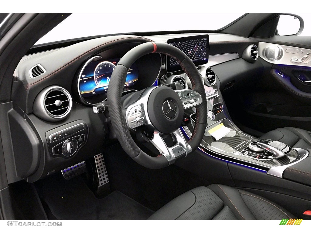 2021 Mercedes-Benz C AMG 43 4Matic Sedan Black w/Red Stitching Dashboard Photo #140815247