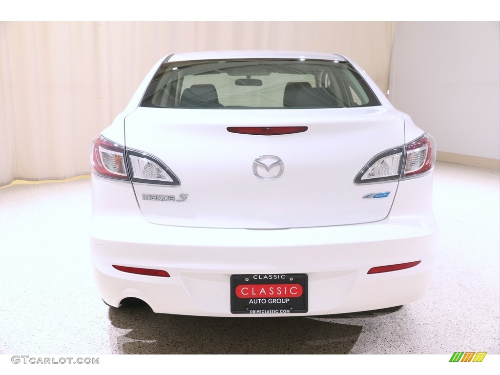 2013 MAZDA3 i Sport 4 Door - Crystal White Pearl Mica / Black photo #17