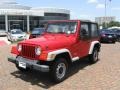 2001 Flame Red Jeep Wrangler SE 4x4  photo #2