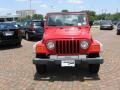 2001 Flame Red Jeep Wrangler SE 4x4  photo #3