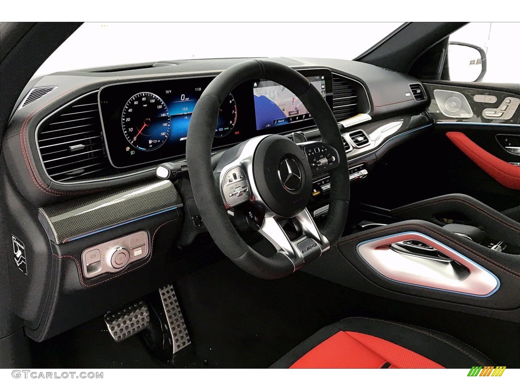 2021 Mercedes-Benz GLE 53 AMG 4Matic Coupe AMG Classic Red/Black Dashboard Photo #140816801