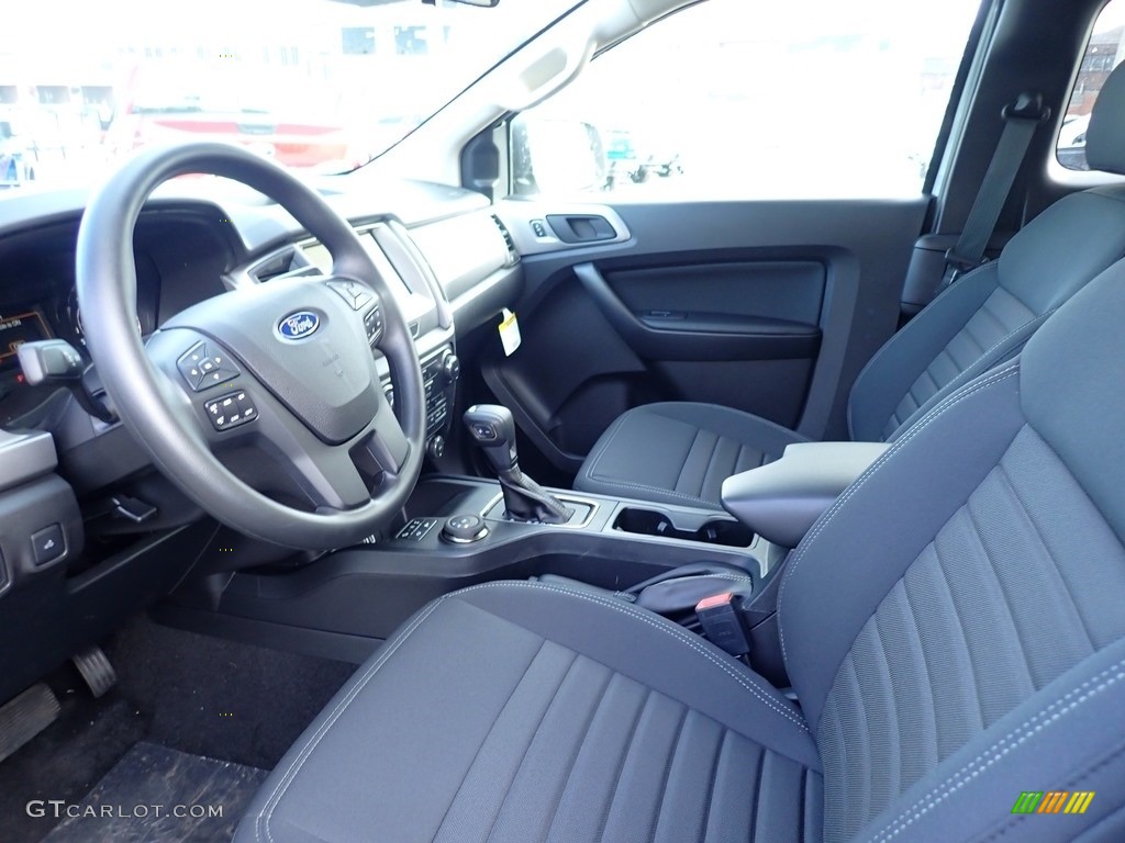Ebony Interior 2021 Ford Ranger STX SuperCab 4x4 Photo #140818337
