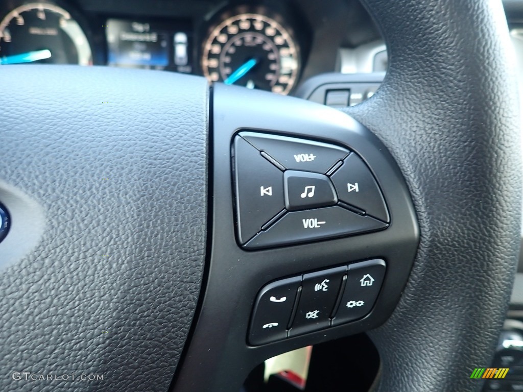 2021 Ford Ranger STX SuperCab 4x4 Ebony Steering Wheel Photo #140818475