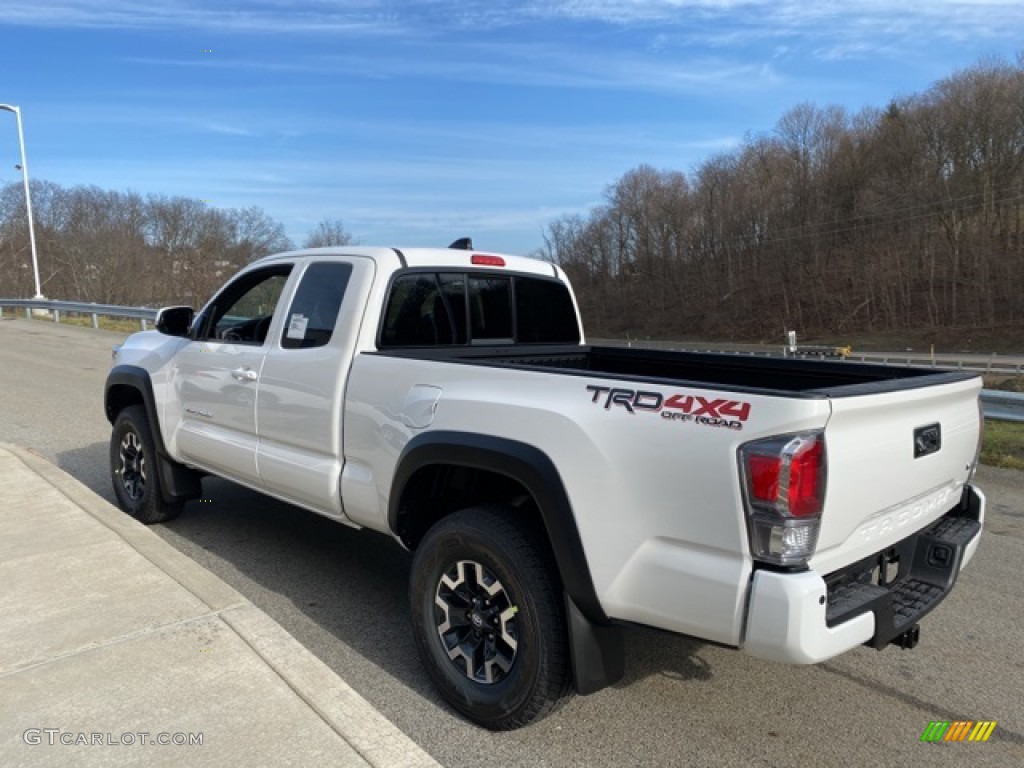 2021 Tacoma TRD Off Road Access Cab 4x4 - Super White / TRD Cement/Black photo #2