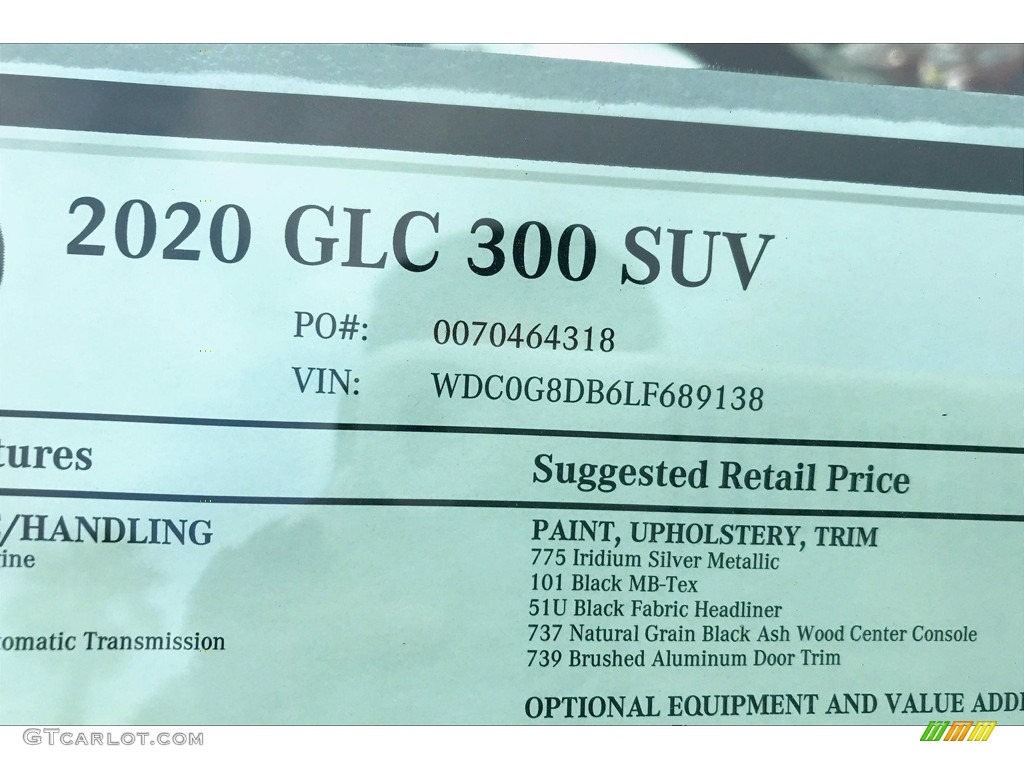 2020 GLC 300 - Iridium Silver Metallic / Black photo #12
