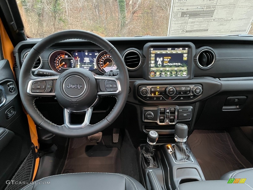 2021 Jeep Wrangler Unlimited Sahara 4x4 Black Dashboard Photo #140827376