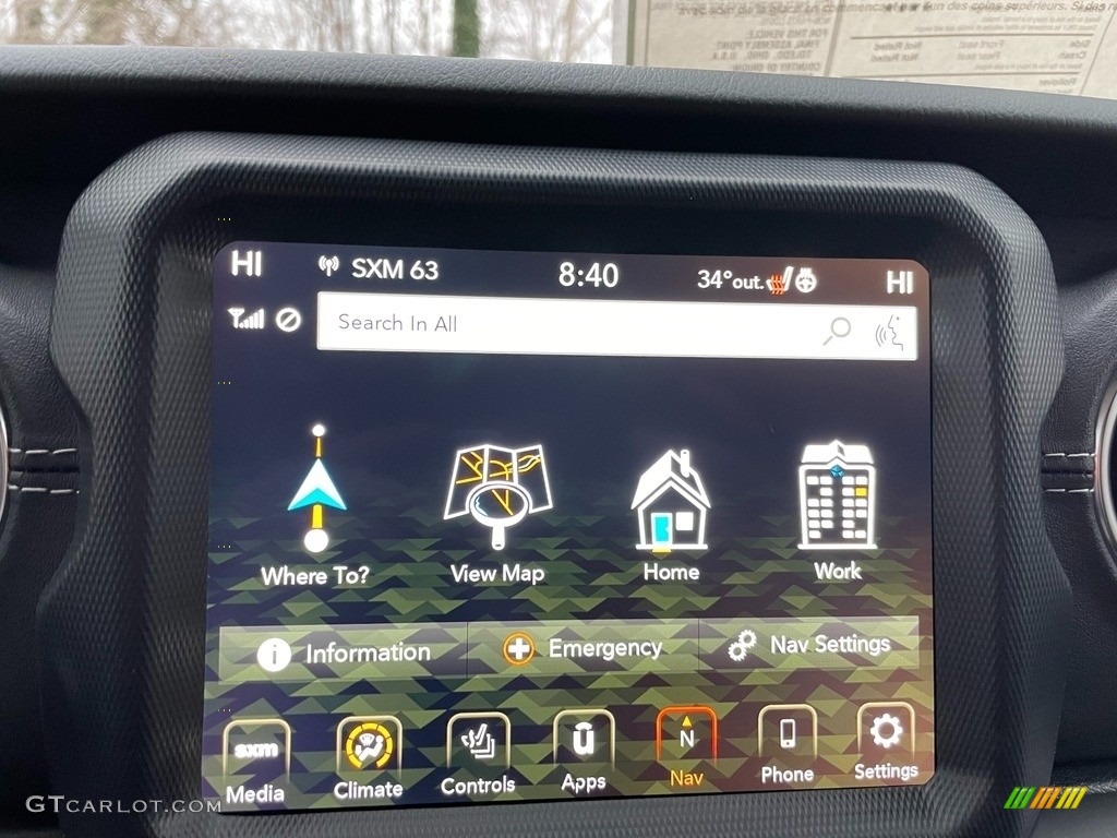 2021 Jeep Wrangler Unlimited Sahara 4x4 Controls Photo #140827508