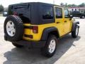 2008 Detonator Yellow Jeep Wrangler Unlimited Rubicon 4x4  photo #4