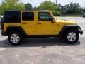 2008 Detonator Yellow Jeep Wrangler Unlimited Rubicon 4x4  photo #5
