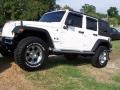 2008 Stone White Jeep Wrangler Unlimited X 4x4  photo #1