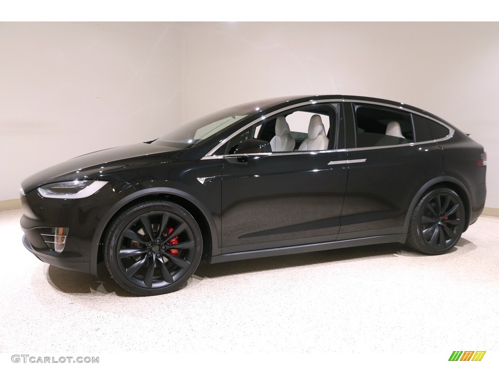 Solid Black 2018 Tesla Model X P100D Exterior Photo #140831511
