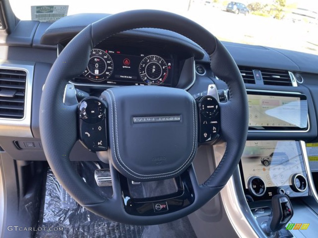 2021 Land Rover Range Rover Sport SVR Ebony Steering Wheel Photo #140831577