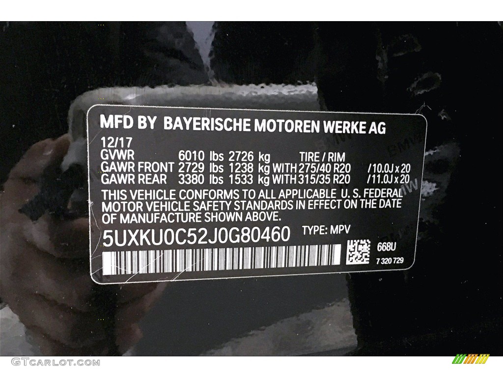 2018 X6 sDrive35i - Jet Black / Black photo #36