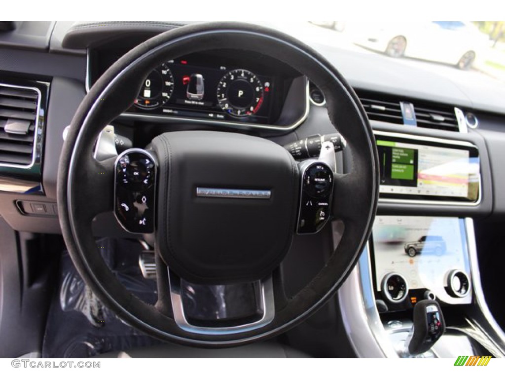 2021 Land Rover Range Rover Sport HST Ebony Steering Wheel Photo #140831988