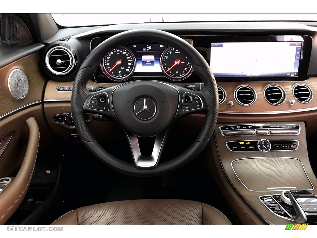 2018 Mercedes-Benz E 400 4Matic Wagon Nut Brown/Black Dashboard Photo #140832360