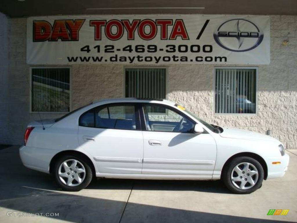 2004 Elantra GLS Sedan - Nordic White / Gray photo #1