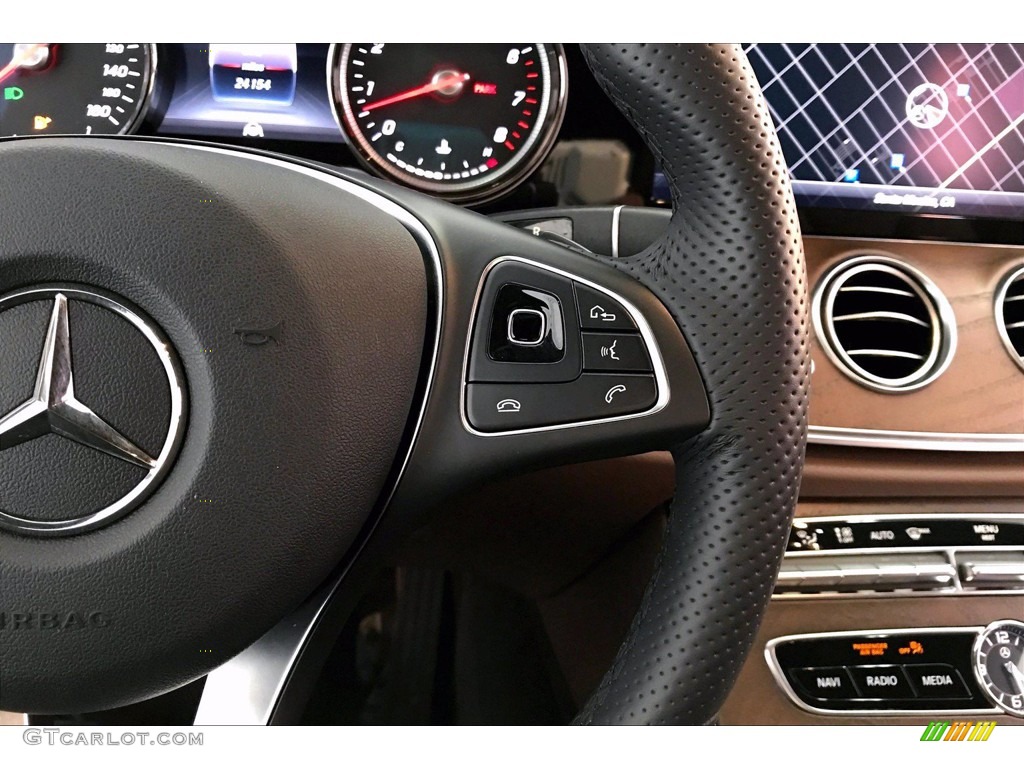 2018 Mercedes-Benz E 400 4Matic Wagon Nut Brown/Black Steering Wheel Photo #140832498