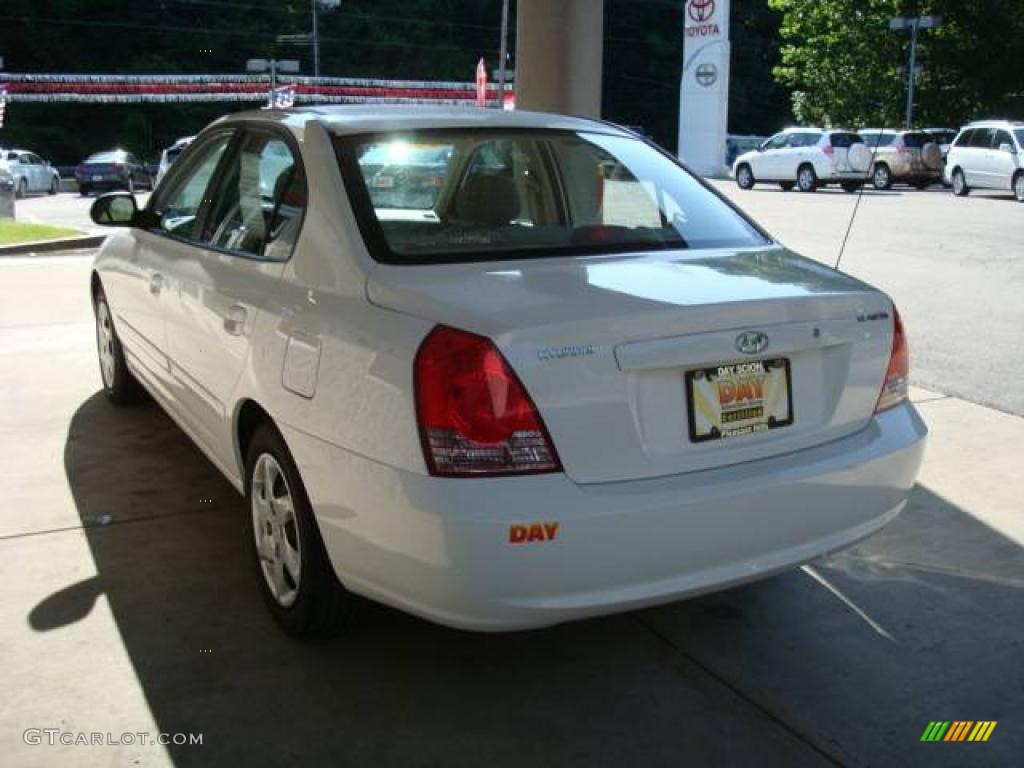2004 Elantra GLS Sedan - Nordic White / Gray photo #4