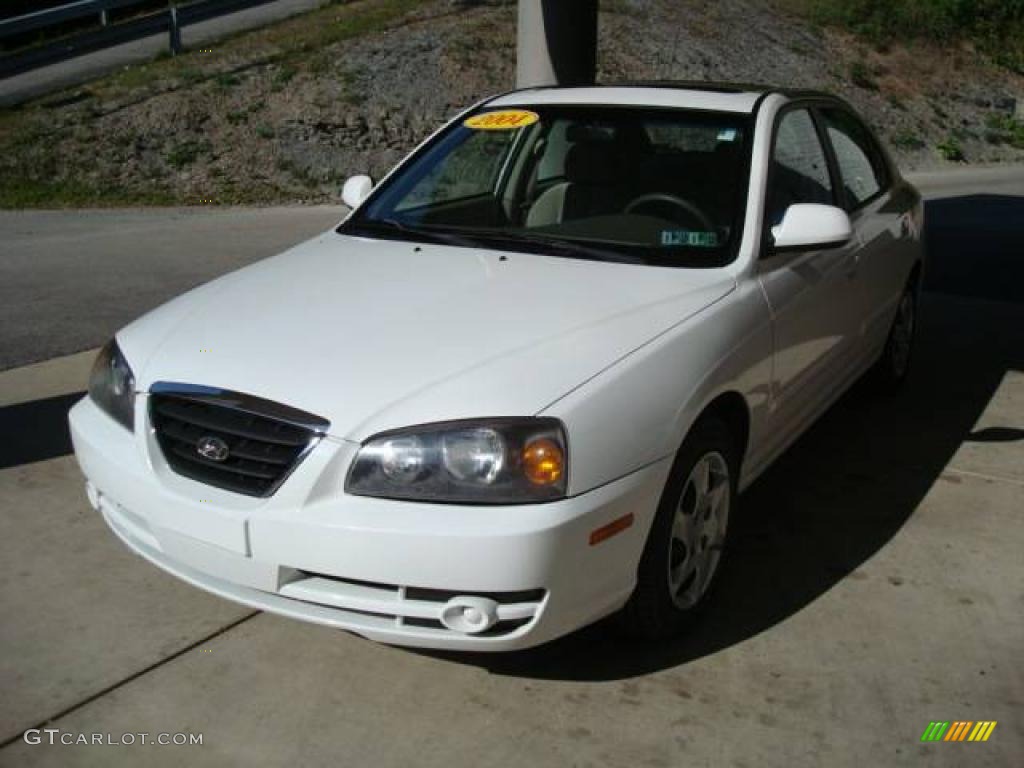 2004 Elantra GLS Sedan - Nordic White / Gray photo #5