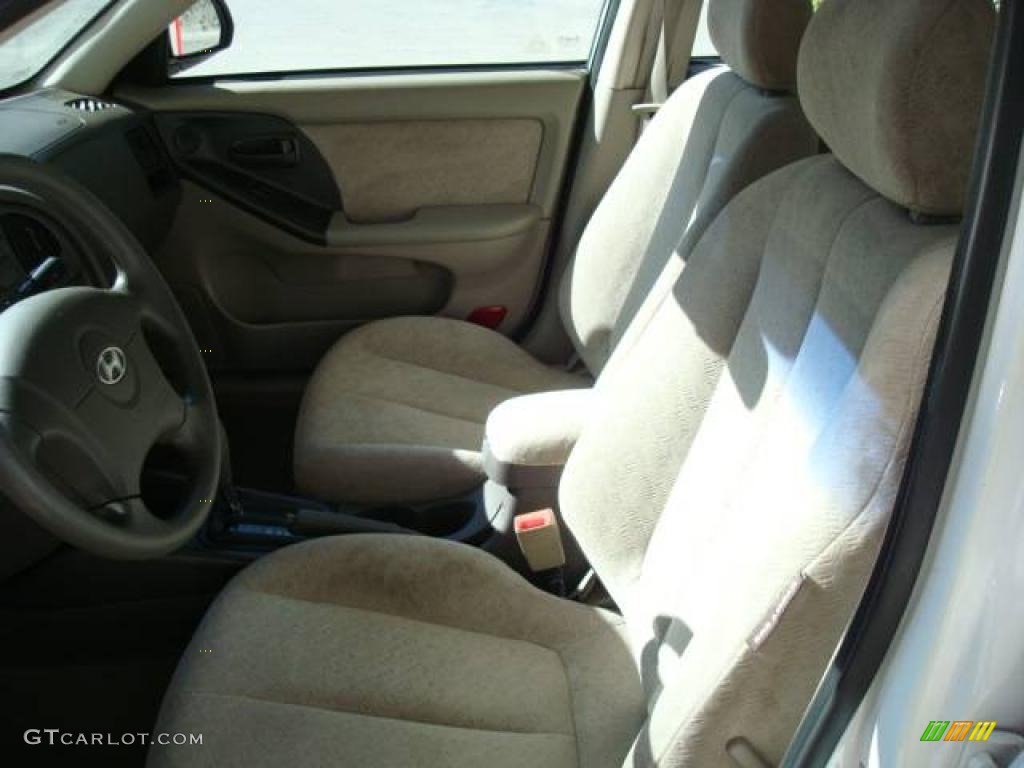 2004 Elantra GLS Sedan - Nordic White / Gray photo #8