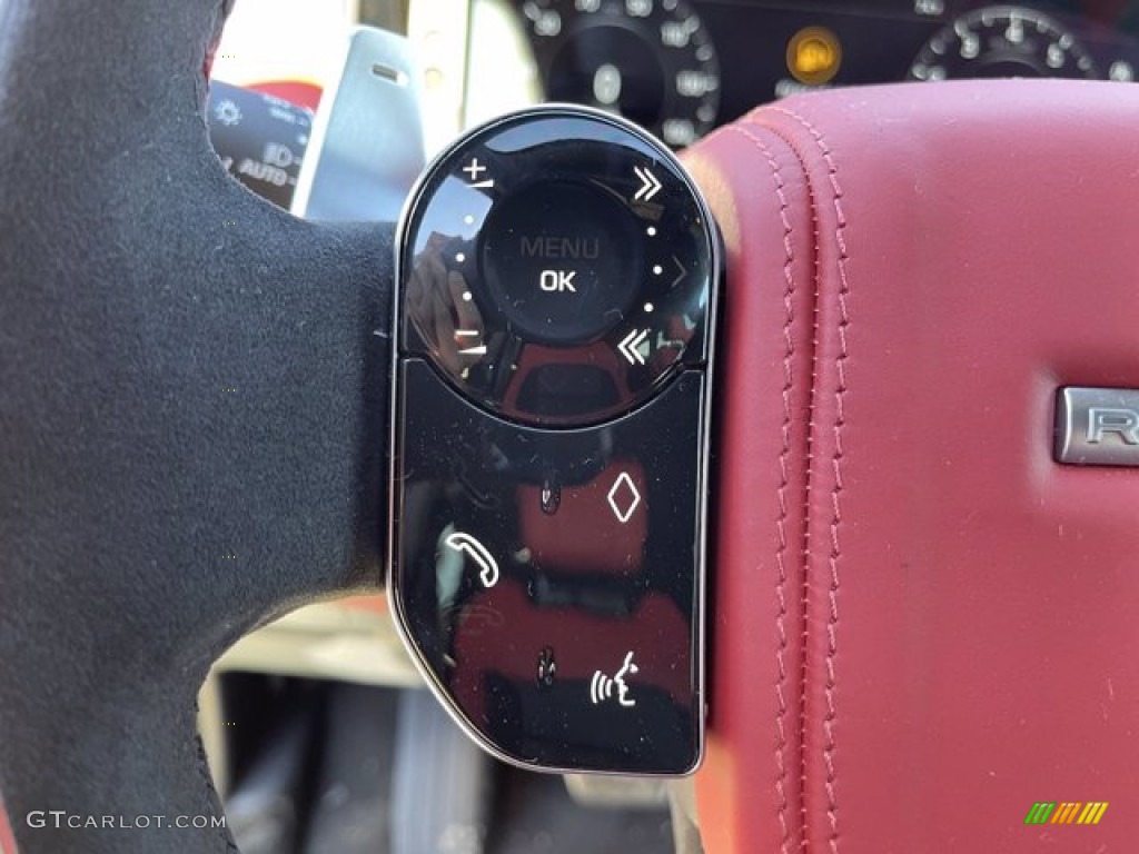 2021 Land Rover Range Rover Sport HST Pimento/Ebony Steering Wheel Photo #140835257