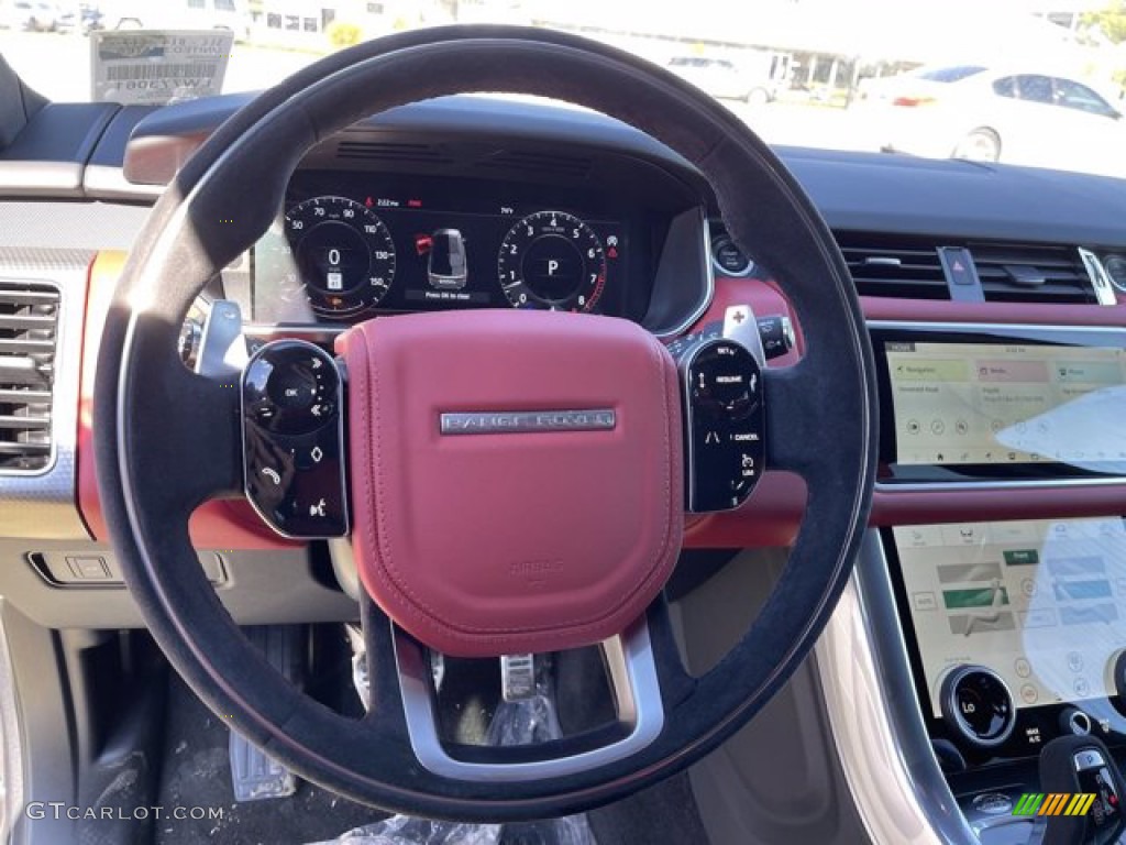 2021 Land Rover Range Rover Sport HST Pimento/Ebony Steering Wheel Photo #140835317