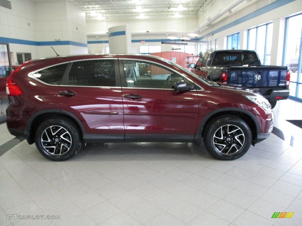 2016 CR-V SE AWD - Basque Red Pearl II / Gray photo #4