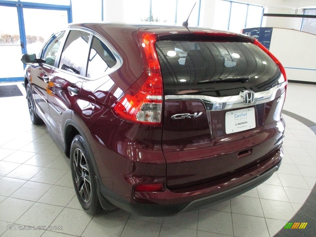2016 CR-V SE AWD - Basque Red Pearl II / Gray photo #8