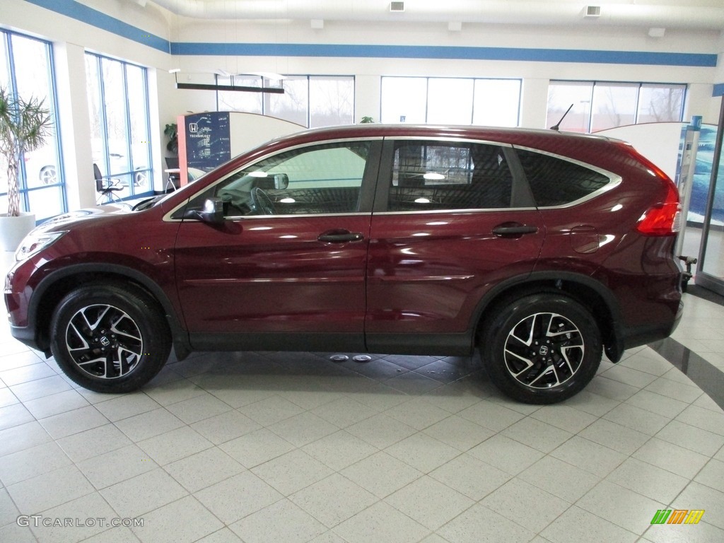 2016 CR-V SE AWD - Basque Red Pearl II / Gray photo #9