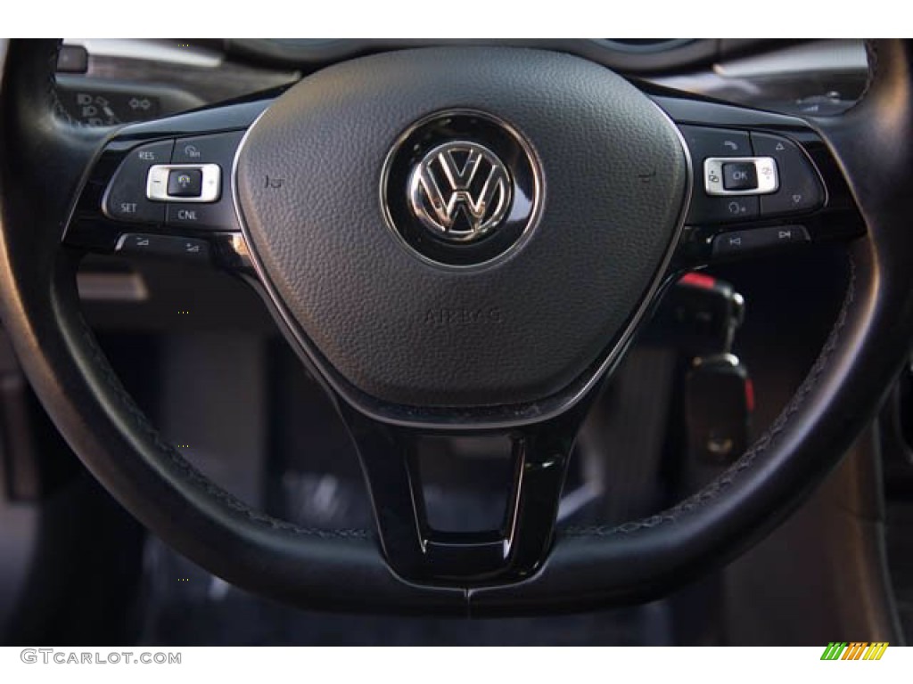 2016 Volkswagen Passat SE Sedan Titan Black Steering Wheel Photo #140837122