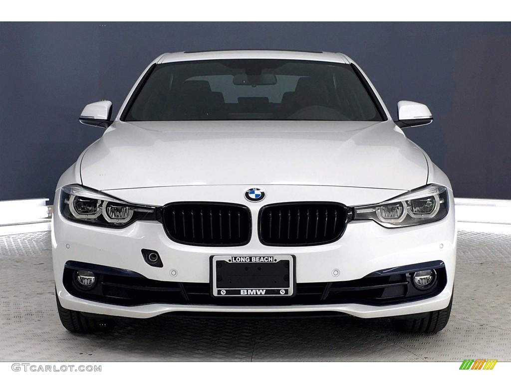 2018 3 Series 330i Sedan - Mineral White Metallic / Black photo #2
