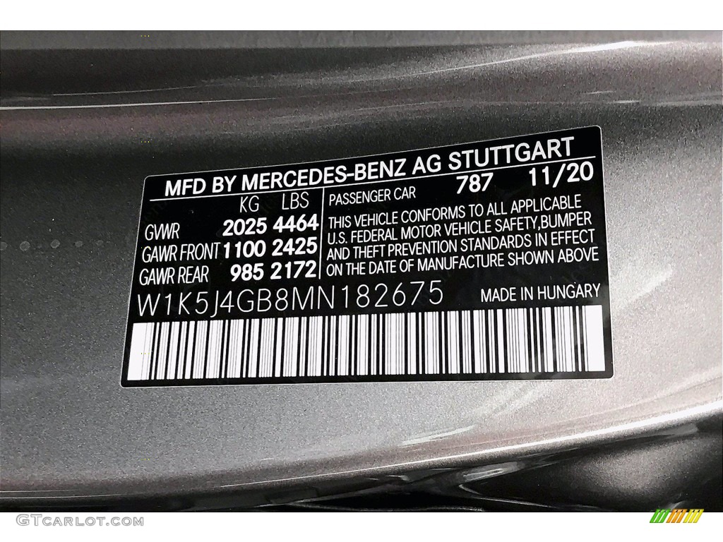 2021 CLA 250 Coupe - Mountain Gray Metallic / Black photo #10