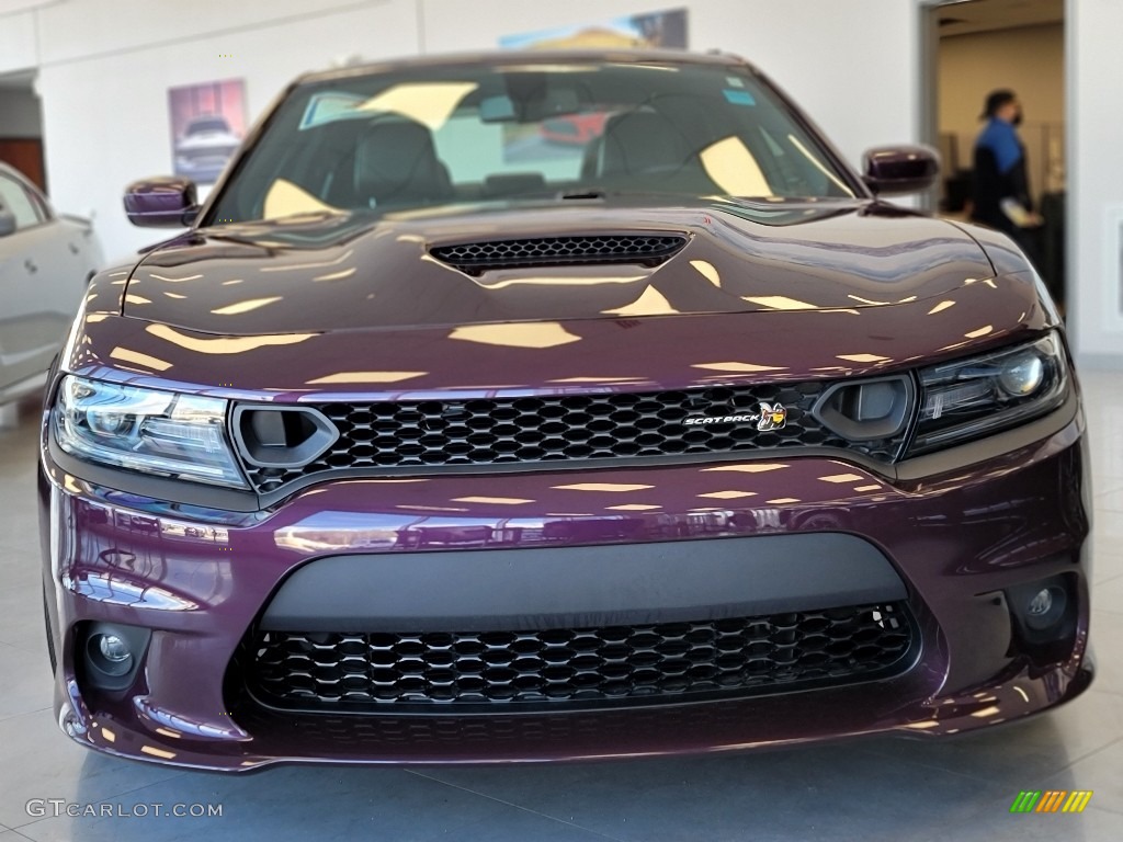 2021 Charger Scat Pack - Hellraisin / Black photo #2