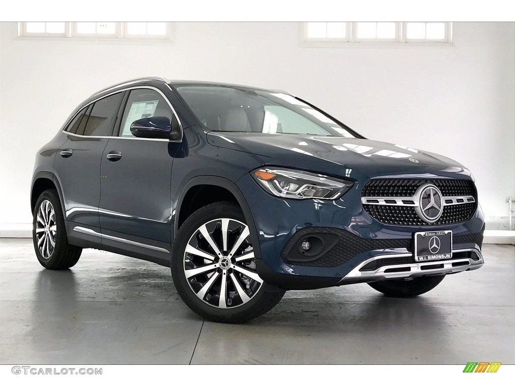 2021 GLA 250 - Denim Blue Metallic / Macchiato Beige photo #12