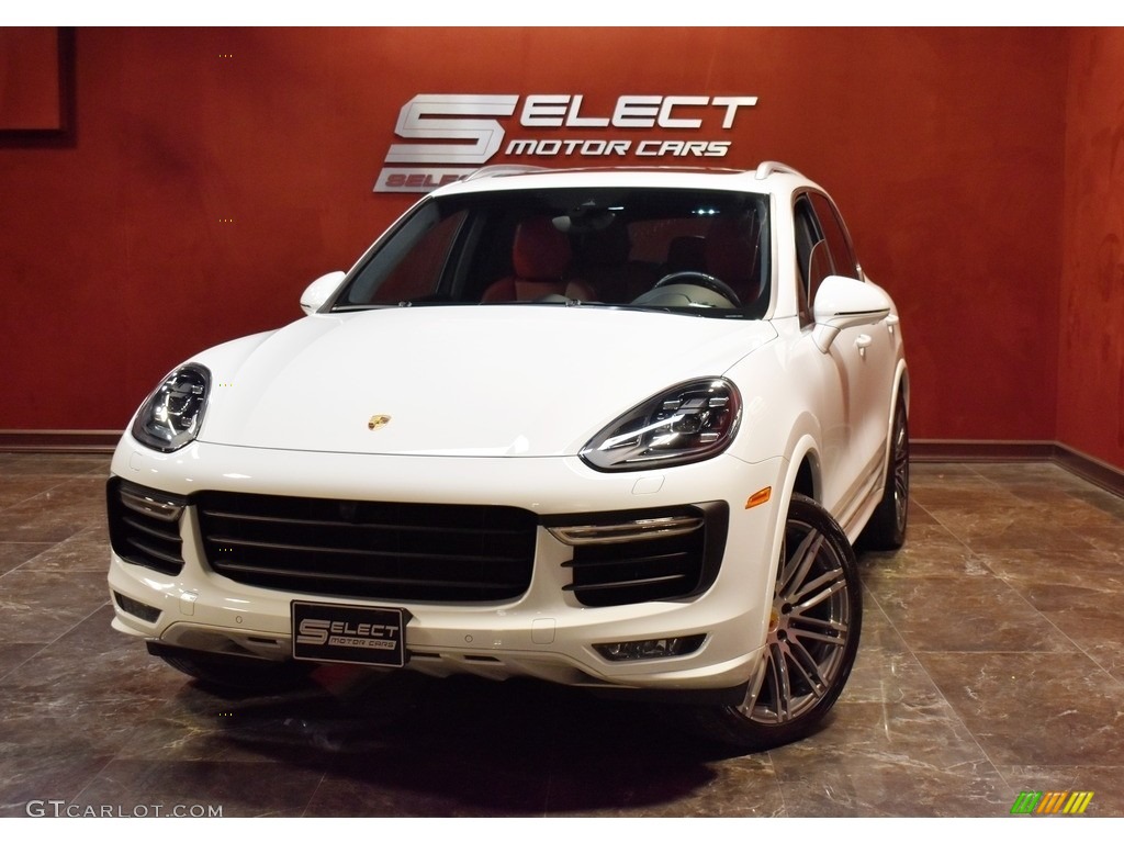 2017 Cayenne Turbo - White / Black/Garnet Red photo #1