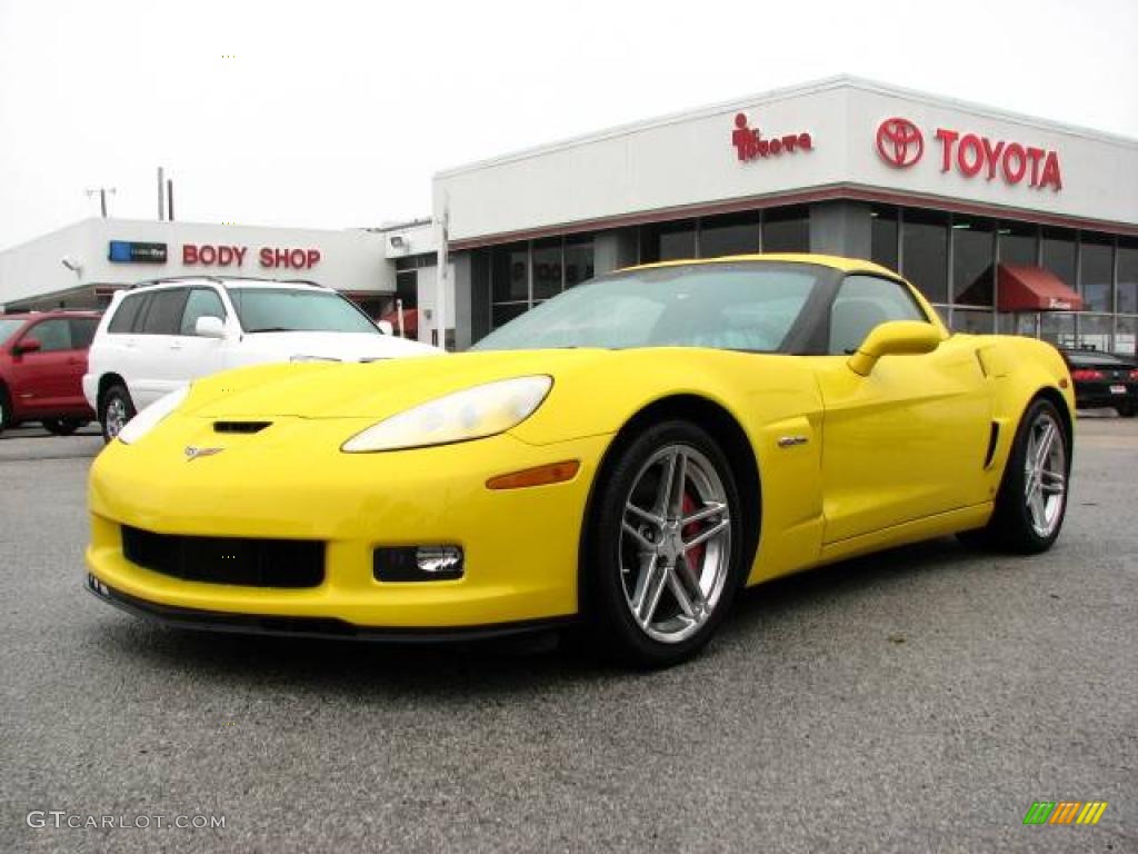 2007 Corvette Z06 - Velocity Yellow / Ebony photo #2