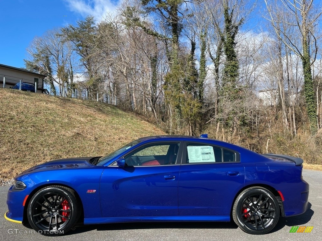 2021 Charger Scat Pack - Indigo Blue / Black/Ruby Red photo #1