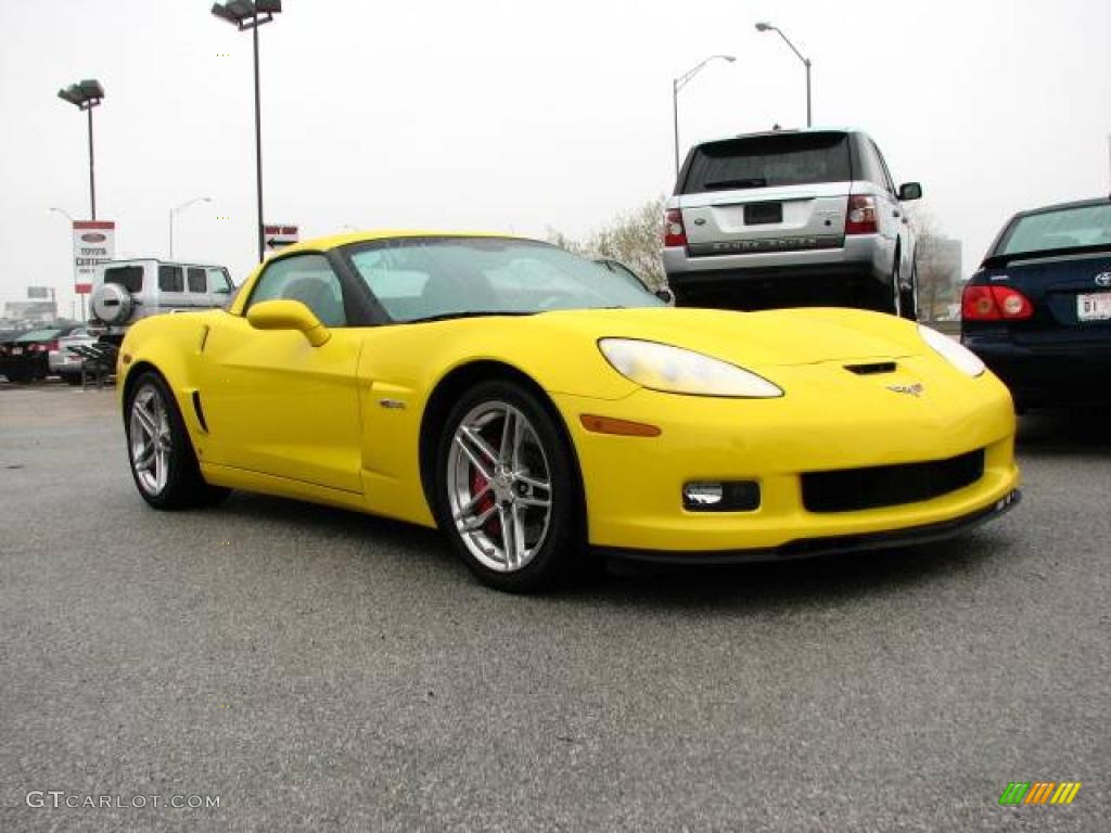2007 Corvette Z06 - Velocity Yellow / Ebony photo #4