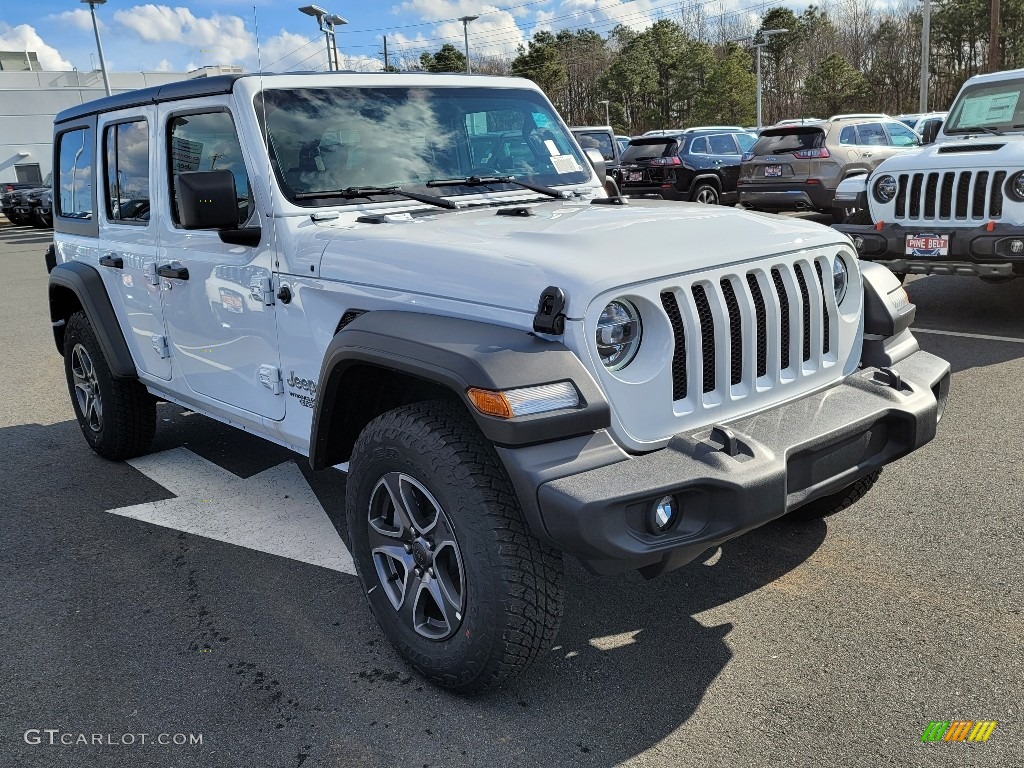 2021 Wrangler Unlimited Sport 4x4 - Bright White / Black photo #1