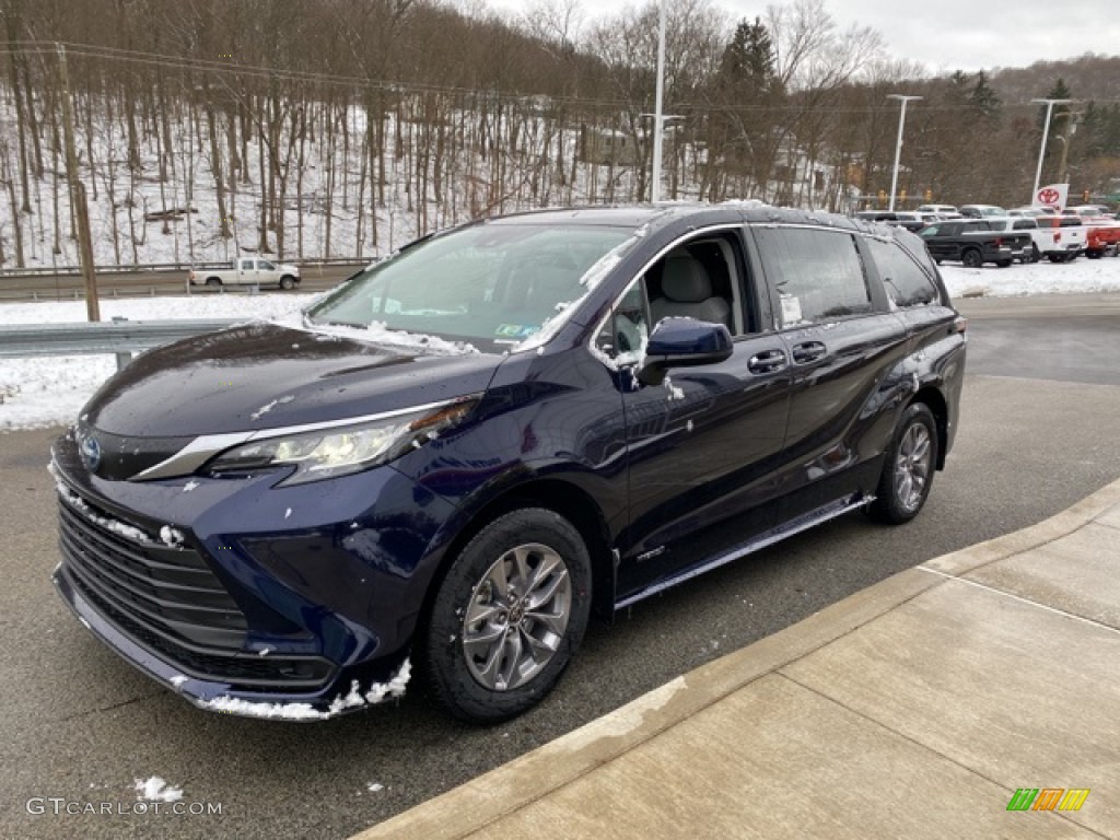 2021 Sienna LE AWD Hybrid - Blueprint / Graphite photo #12