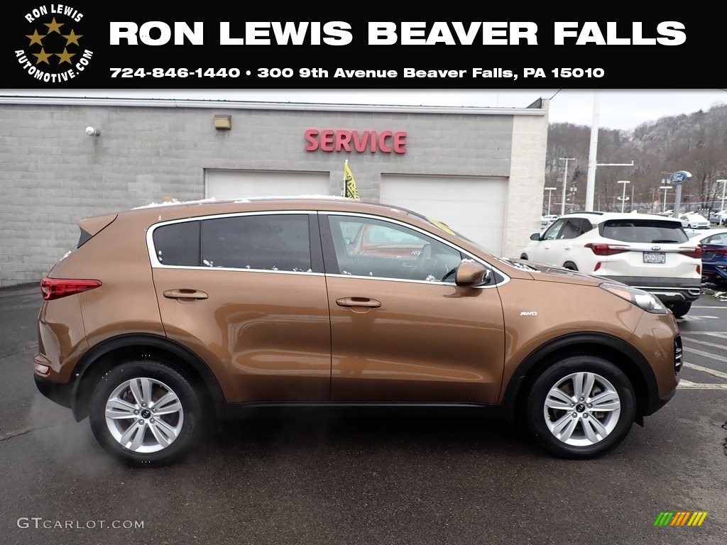 2018 Sportage LX AWD - Burnished Copper / Black photo #1