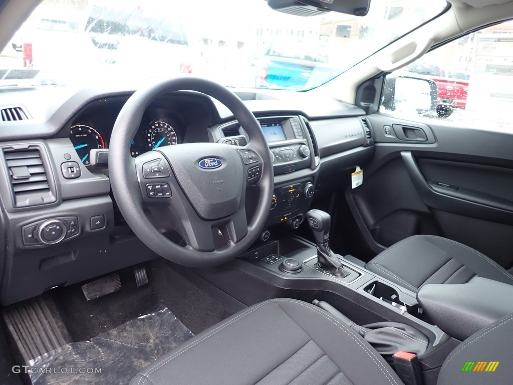 Ebony Interior 2021 Ford Ranger STX SuperCab 4x4 Photo #140846533